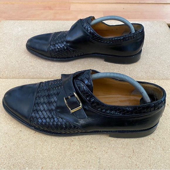 Mezlan Cartagena Men's Made In Spain Men's Black Leather Monk Strap Loafer Sz 12 - Picture 1 of 8